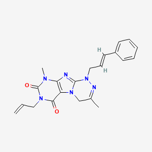 7-allyl-1-cinnamyl-3,9-dimethyl-1,4-dihydro-[1,2,4]triazino[3,4-f]purine-6,8(7H,9H)-dione