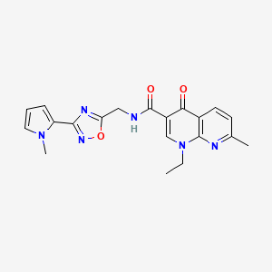 1-ethyl-7-methyl-N-((3-(1-methyl-1H-pyrrol-2-yl)-1,2,4-oxadiazol-5-yl)methyl)-4-oxo-1,4-dihydro-1,8-naphthyridine-3-carboxamide