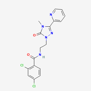 2,4-dichloro-N-(2-(4-methyl-5-oxo-3-(pyridin-2-yl)-4,5-dihydro-1H-1,2,4-triazol-1-yl)ethyl)benzamide