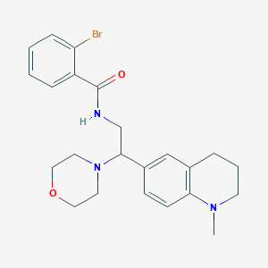 2-bromo-N-(2-(1-methyl-1,2,3,4-tetrahydroquinolin-6-yl)-2-morpholinoethyl)benzamide