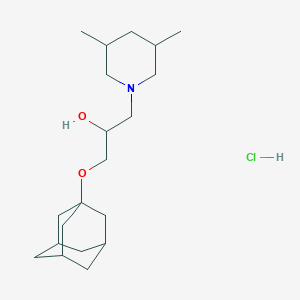 molecular formula C20H36ClNO2 B2532620 1-((3s,5s,7s)-Adamantan-1-yloxy)-3-(3,5-dimethylpiperidin-1-yl)propan-2-ol hydrochloride CAS No. 1212377-81-5