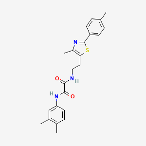 N1-(3,4-dimethylphenyl)-N2-(2-(4-methyl-2-(p-tolyl)thiazol-5-yl)ethyl)oxalamide