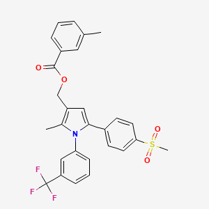 {2-methyl-5-[4-(methylsulfonyl)phenyl]-1-[3-(trifluoromethyl)phenyl]-1H-pyrrol-3-yl}methyl 3-methylbenzenecarboxylate