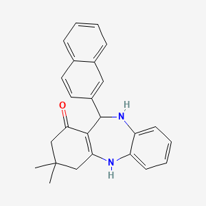 9,9-dimethyl-6-naphthalen-2-yl-6,8,10,11-tetrahydro-5H-benzo[b][1,4]benzodiazepin-7-one