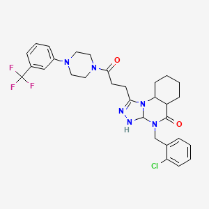 4-[(2-chlorophenyl)methyl]-1-(3-oxo-3-{4-[3-(trifluoromethyl)phenyl]piperazin-1-yl}propyl)-4H,5H-[1,2,4]triazolo[4,3-a]quinazolin-5-one