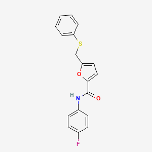 N-(4-fluorophenyl)-5-(phenylsulfanylmethyl)furan-2-carboxamide