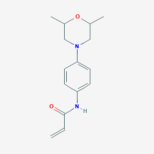 molecular formula C15H20N2O2 B2532657 N-[4-(2,6-dimethylmorpholin-4-yl)phenyl]prop-2-enamide CAS No. 2270918-49-3