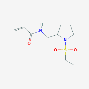 molecular formula C10H18N2O3S B2532686 N-{[1-(ethanesulfonyl)pyrrolidin-2-yl]methyl}prop-2-enamide CAS No. 2411297-47-5