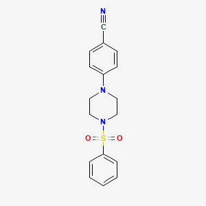 4-[4-(Benzenesulfonyl)piperazin-1-yl]benzonitrile