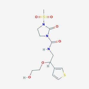 N-(2-(2-hydroxyethoxy)-2-(thiophen-3-yl)ethyl)-3-(methylsulfonyl)-2-oxoimidazolidine-1-carboxamide