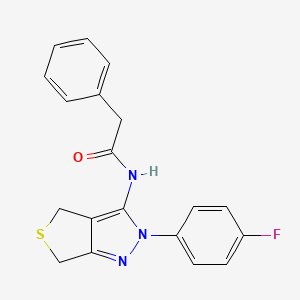 N-(2-(4-fluorophenyl)-4,6-dihydro-2H-thieno[3,4-c]pyrazol-3-yl)-2-phenylacetamide