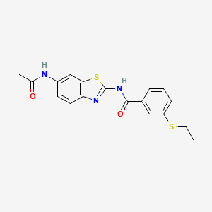 molecular formula C18H17N3O2S2 B2532773 N-(6-acetamidobenzo[d]thiazol-2-yl)-3-(ethylthio)benzamide CAS No. 886911-37-1