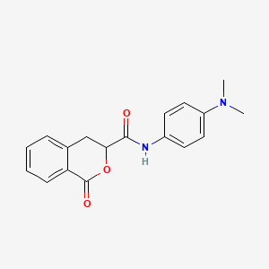 molecular formula C18H18N2O3 B2532792 N-[4-(dimethylamino)phenyl]-1-oxo-3,4-dihydro-1H-2-benzopyran-3-carboxamide CAS No. 627044-23-9