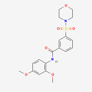 molecular formula C19H22N2O6S B2532802 N-(2,4-dimethoxyphenyl)-3-(morpholin-4-ylsulfonyl)benzamide CAS No. 887890-28-0