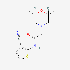 molecular formula C13H17N3O2S B2532815 N-(3-cyanothiophen-2-yl)-2-(2,6-dimethylmorpholino)acetamide CAS No. 670270-15-2
