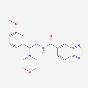 molecular formula C20H22N4O3S B2532827 N-(2-(3-methoxyphenyl)-2-morpholinoethyl)benzo[c][1,2,5]thiadiazole-5-carboxamide CAS No. 1323353-27-0
