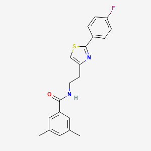 molecular formula C20H19FN2OS B2532894 N-{2-[2-(4-fluorophenyl)-1,3-thiazol-4-yl]ethyl}-3,5-dimethylbenzamide CAS No. 896606-92-1