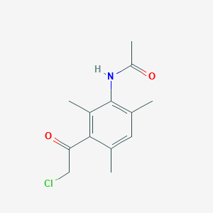 molecular formula C13H16ClNO2 B2532934 N-[3-(2-chloroacetyl)-2,4,6-trimethylphenyl]acetamide CAS No. 885461-16-5