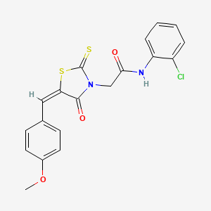 (E)-N-(2-chlorophenyl)-2-(5-(4-methoxybenzylidene)-4-oxo-2-thioxothiazolidin-3-yl)acetamide