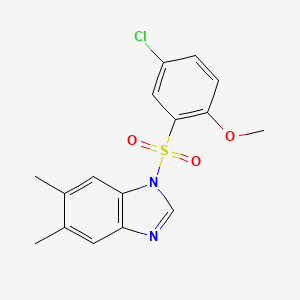 1-(5-chloro-2-methoxybenzenesulfonyl)-5,6-dimethyl-1H-1,3-benzodiazole