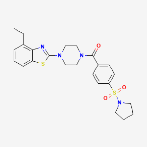 (4-(4-Ethylbenzo[d]thiazol-2-yl)piperazin-1-yl)(4-(pyrrolidin-1-ylsulfonyl)phenyl)methanone