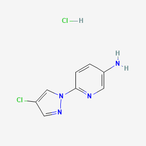 6-(4-Chloro-1H-pyrazol-1-yl)pyridin-3-amine hydrochloride