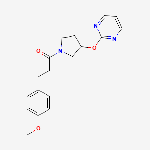 3-(4-Methoxyphenyl)-1-(3-(pyrimidin-2-yloxy)pyrrolidin-1-yl)propan-1-one