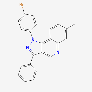 molecular formula C23H16BrN3 B2532969 1-(4-bromophenyl)-7-methyl-3-phenyl-1H-pyrazolo[4,3-c]quinoline CAS No. 901264-22-0