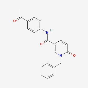 molecular formula C21H18N2O3 B2532986 N-(4-acetylphenyl)-1-benzyl-6-oxo-1,6-dihydropyridine-3-carboxamide CAS No. 1004256-21-6