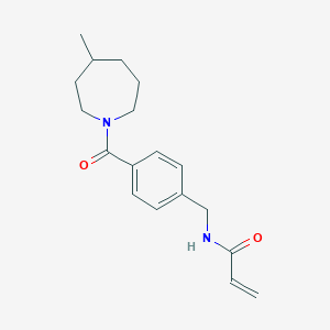 molecular formula C18H24N2O2 B2532999 N-[[4-(4-Methylazepane-1-carbonyl)phenyl]methyl]prop-2-enamide CAS No. 2201690-14-2