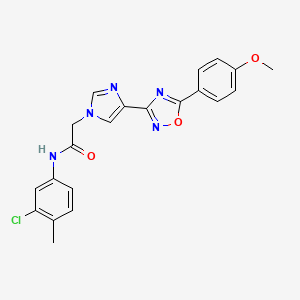 molecular formula C21H18ClN5O3 B2533004 N-(3-chloro-4-methylphenyl)-2-{4-[5-(4-methoxyphenyl)-1,2,4-oxadiazol-3-yl]-1H-imidazol-1-yl}acetamide CAS No. 1251626-03-5