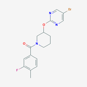 (3-((5-Bromopyrimidin-2-yl)oxy)piperidin-1-yl)(3-fluoro-4-methylphenyl)methanone