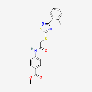 Methyl 4-(2-((3-(o-tolyl)-1,2,4-thiadiazol-5-yl)thio)acetamido)benzoate