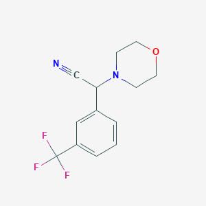 molecular formula C13H13F3N2O B2533094 2-Morpholino-2-[3-(trifluoromethyl)phenyl]acetonitrile CAS No. 66548-59-2