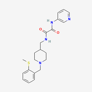 molecular formula C21H26N4O2S B2533099 N1-((1-(2-(methylthio)benzyl)piperidin-4-yl)methyl)-N2-(pyridin-3-yl)oxalamide CAS No. 1234993-42-0