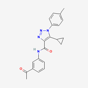 molecular formula C21H20N4O2 B2533110 N-(3-acetylphenyl)-5-cyclopropyl-1-(4-methylphenyl)-1H-1,2,3-triazole-4-carboxamide CAS No. 954297-36-0