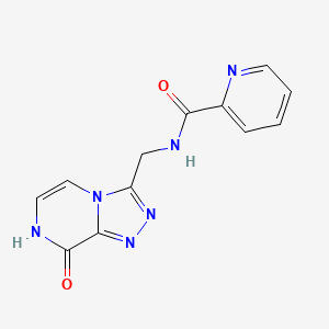 molecular formula C12H10N6O2 B2533140 N-((8-hydroxy-[1,2,4]triazolo[4,3-a]pyrazin-3-yl)methyl)picolinamide CAS No. 2034596-90-0