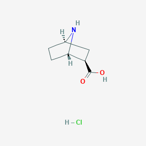 molecular formula C7H12ClNO2 B2533173 rac-(1S,2R,4R)-7-Azabicyclo[2.2.1]heptane-2-carboxylic acid hydrochloride CAS No. 1986990-18-4