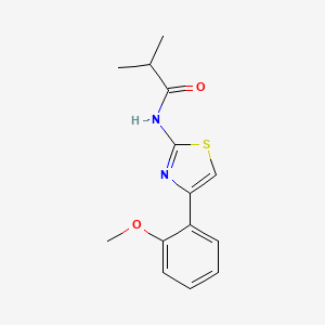 molecular formula C14H16N2O2S B2533208 N-[4-(2-methoxyphenyl)-1,3-thiazol-2-yl]-2-methylpropanamide CAS No. 403845-20-5