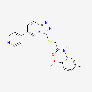 molecular formula C20H18N6O2S B2533290 N-(2-methoxy-5-methylphenyl)-2-{[6-(pyridin-4-yl)-[1,2,4]triazolo[4,3-b]pyridazin-3-yl]sulfanyl}acetamide CAS No. 894061-87-1