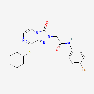 molecular formula C20H22BrN5O2S B2533308 N-(4-bromo-2-methylphenyl)-2-[8-(cyclohexylsulfanyl)-3-oxo-2H,3H-[1,2,4]triazolo[4,3-a]pyrazin-2-yl]acetamide CAS No. 1251622-27-1