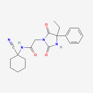 molecular formula C20H24N4O3 B2533390 N-(1-cyanocyclohexyl)-2-(4-ethyl-2,5-dioxo-4-phenylimidazolidin-1-yl)acetamide CAS No. 1008021-88-2