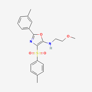 molecular formula C20H22N2O4S B2533400 N-(2-METHOXYETHYL)-4-(4-METHYLBENZENESULFONYL)-2-(3-METHYLPHENYL)-1,3-OXAZOL-5-AMINE CAS No. 862741-83-1