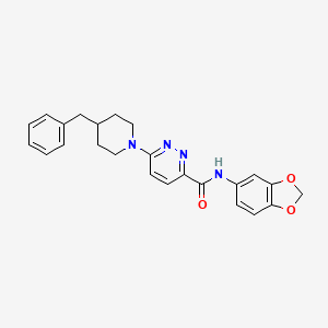molecular formula C24H24N4O3 B2533403 N-(2H-1,3-benzodioxol-5-yl)-6-(4-benzylpiperidin-1-yl)pyridazine-3-carboxamide CAS No. 1396785-42-4