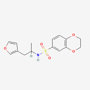 molecular formula C15H17NO5S B2533427 N-[1-(furan-3-yl)propan-2-yl]-2,3-dihydro-1,4-benzodioxine-6-sulfonamide CAS No. 1798525-86-6