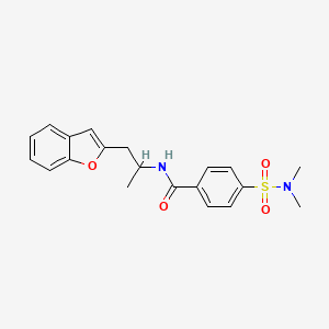 molecular formula C20H22N2O4S B2533474 N-[1-(1-benzofuran-2-yl)propan-2-yl]-4-(dimethylsulfamoyl)benzamide CAS No. 2034294-24-9