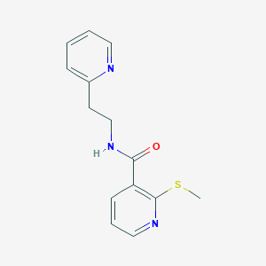 2-(methylsulfanyl)-N-[2-(pyridin-2-yl)ethyl]pyridine-3-carboxamide