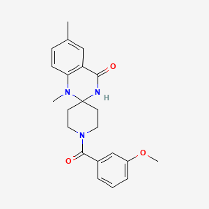 B2533484 1-(3-methoxybenzoyl)-1',6'-dimethyl-1'H-spiro[piperidine-4,2'-quinazolin]-4'(3'H)-one CAS No. 1251572-93-6