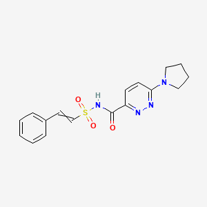 N-(2-phenylethenesulfonyl)-6-(pyrrolidin-1-yl)pyridazine-3-carboxamide