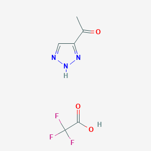 1-(2H-Triazol-4-yl)ethanone;2,2,2-trifluoroacetic acid